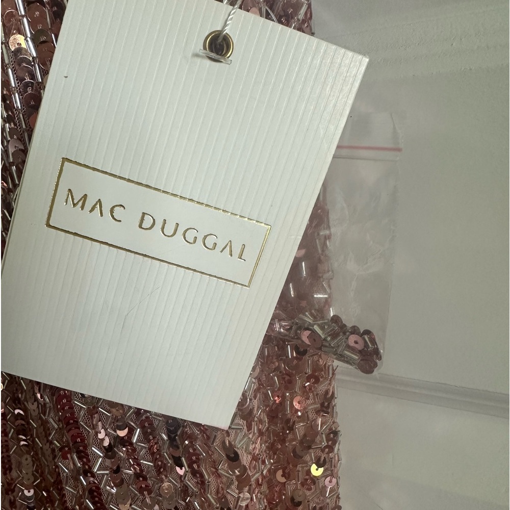Mac Duggal Blush Sequin Maxi Dress - Picture 7 of 10